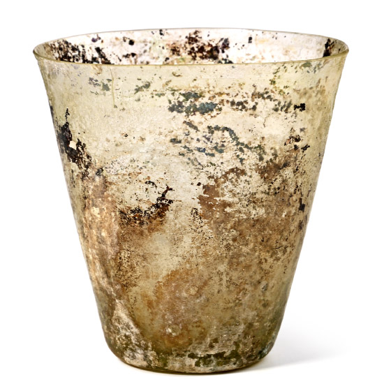 Roman Iridescent Glass Flared Kalathos