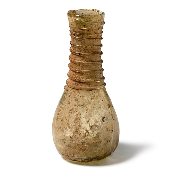 Small Roman Glass Flask with Trail