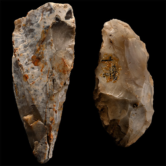 Farnham Stone Age Knapped Flint Axe Group