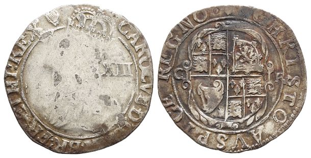 England. Stuart, Charles I AR Shilling.