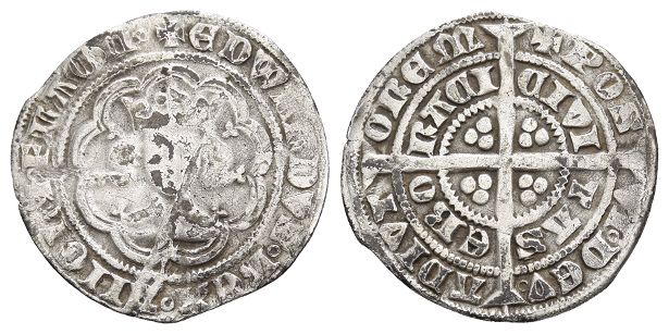 England. Plantagenet, Edward III AR Halfgroat.