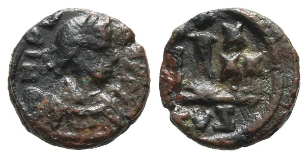 Justinian I AE Decanummium of 10 Nummi.