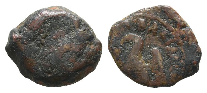 Ptolemaic Kingdom of Egypt, Kleopatra III & Ptolemy IX Soter AE Chalkous.