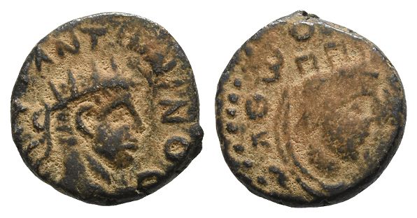 Elagabalus AE 15mm of Anthemusia, Mesopotamia.