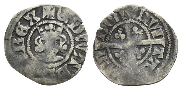 England. Plantagenet, Edward III AR Halfpenny.