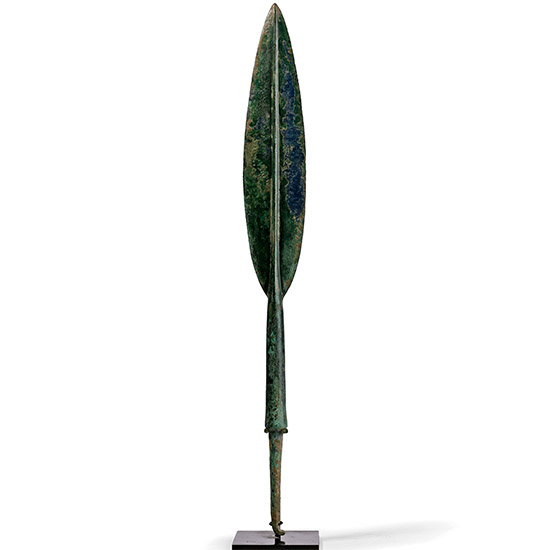 Large Luristan Leaf-Shaped Bronze Spearhead