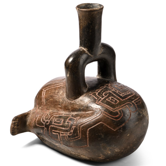 Pre-Columbian Tembladera Pottery Stirrup Vessel