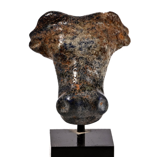 Western Asiatic Lapis Lazuli Head of a Bull