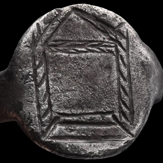 Roman Silver Ring with Building