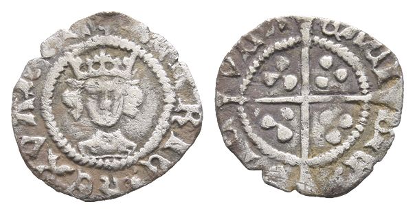 England. Lancaster, Henry VI AR Halfpenny.