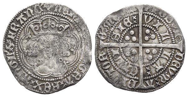 England. Lancaster, Henry VI AR Groat.