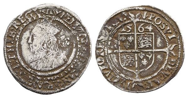 England. Tudor, Elizabeth I AR Threepence.
