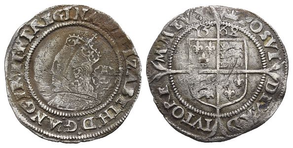England. Tudor, Elizabeth I AR Sixpence.