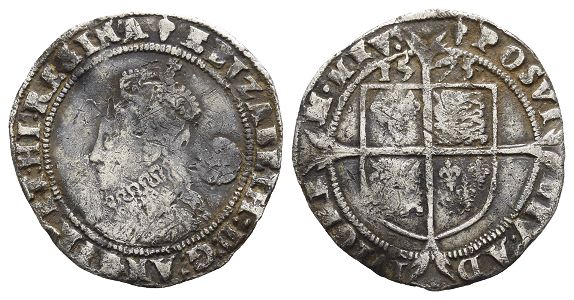 England. Tudor, Elizabeth I AR Sixpence.