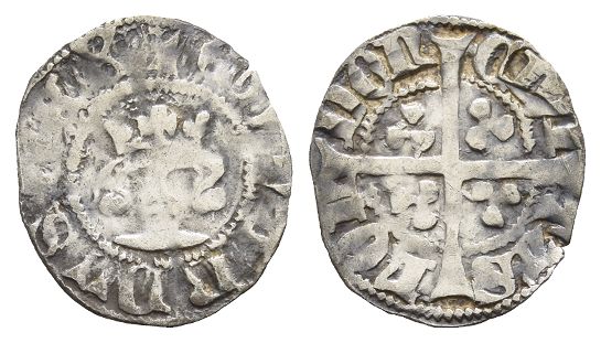 England. Plantagenet, Edward III AR Halfpenny.