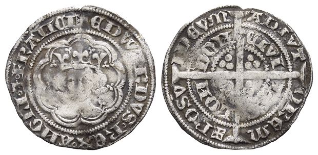England. Plantagenet, Edward III AR Halfgroat.