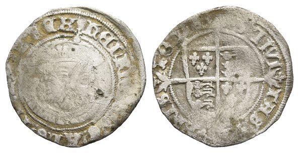 England. Tudor, Henry VIII AR halfgroat.