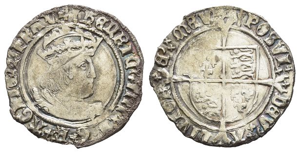 England. Tudor, Henry VIII AR Groat.