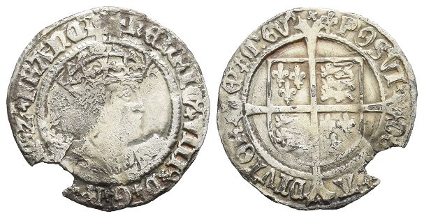 England. Tudor, Henry VIII AR Groat.