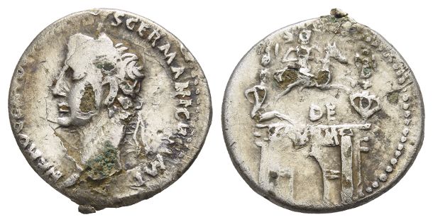 Nero Claudius Drusus Fourrée Denarius.