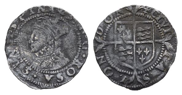 England. Tudor, Elizabeth I AR Penny.