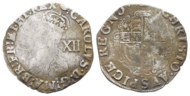 England. Stuart, Charles I AR Shilling.