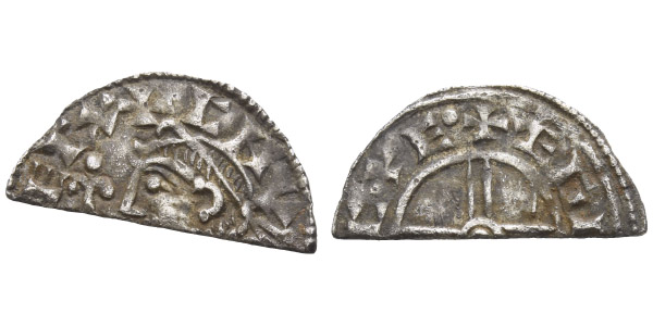 Anglo-Saxon, Kings of All England. Cnut AR Cut Halfpenny.