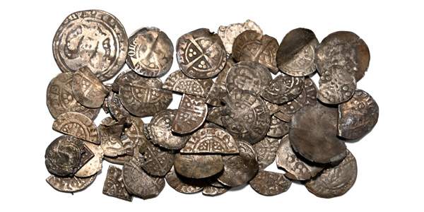 Group of Fifty-Three [53] Medieval AR English Hammered Coins.