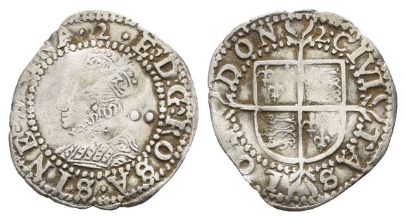 England. Tudor, Elizabeth I AR Halfgroat.