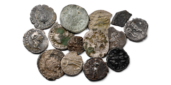 Group of Fourteen [14] Roman Mainly Silver Denarius Coins.