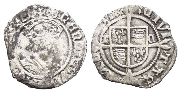 England. Tudor, Henry VIII AR Halfgroat.