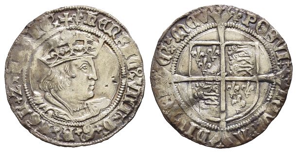 England. Tudor, Henry VIII AR Groat.