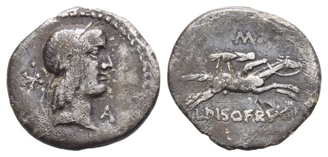 L. Calpurnius Piso Frugi AR Denarius.
