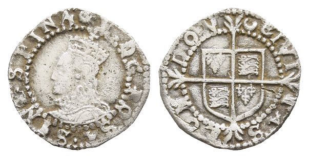 England. Tudor, Elizabeth I AR Penny.