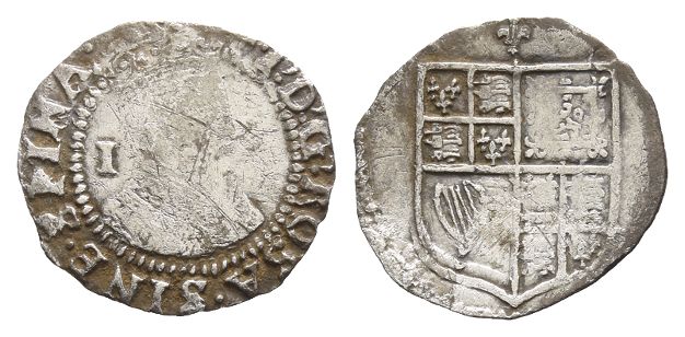 England. Stuart, James I AR Penny.