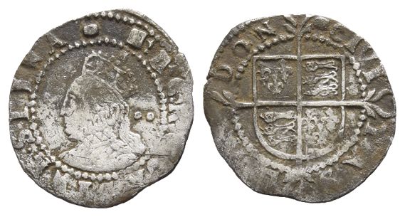 England. Tudor, Elizabeth I AR Halfgroat.