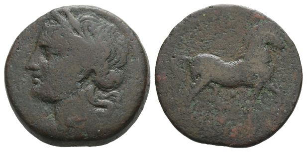 North Africa, Carthage AE Trishekel.