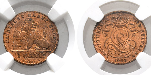 Belgium, Kingdom. Leopold II CU Cent.