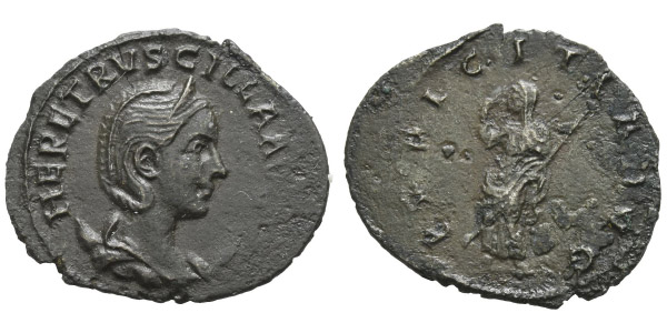 Herennia Etruscilla BI Antoninianus.