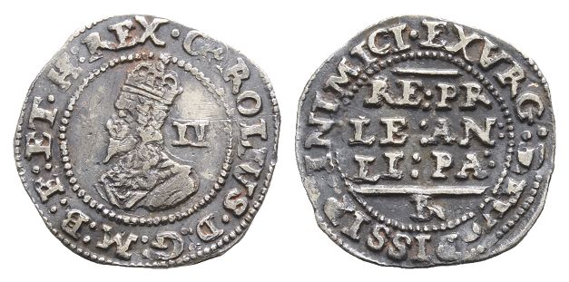 Charles I AR Halfgroat.