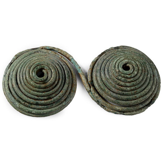 Greek Bronze Spectacle Brooch