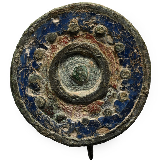 Romano-British Enamelled Bronze Plate Brooch