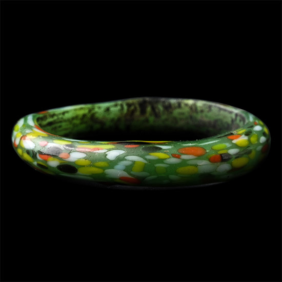Post Medieval Multi-Coloured Glass Ring