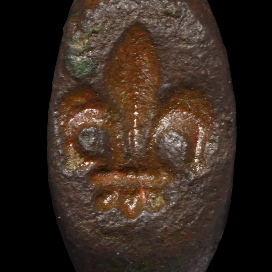 Tudor Period Bronze Ring with Fleur-de-Lis