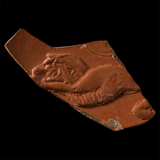 Roman Redware Pot Sherd with Torso of Venus