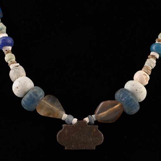 Western Asiatic Stone, Faience and Glass Bead Necklace