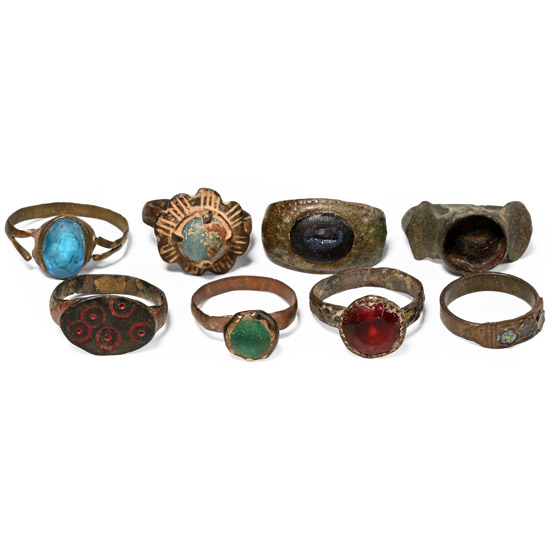 Roman to Post Medieval Bronze Ring Collection