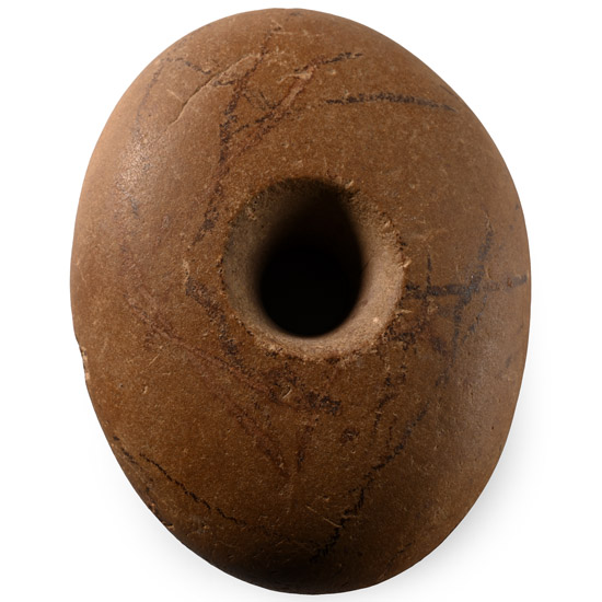 Large Stone Age Drilled and Polished Macehead