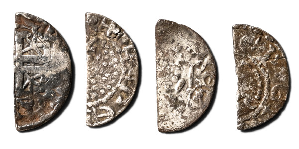 Scotland. Group of Four [4] William the Lion AR Cut Halfpennies.