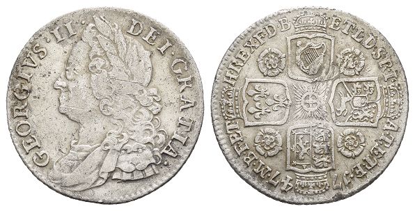 Great Britain. Hanover, George II AR Shilling.
